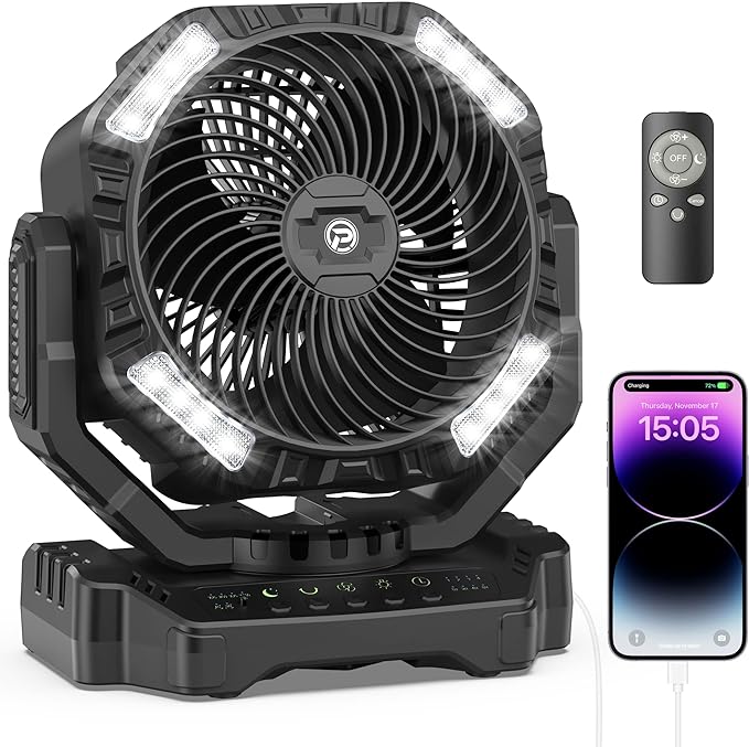 KITWLEMEN Oscillating Camping Fan